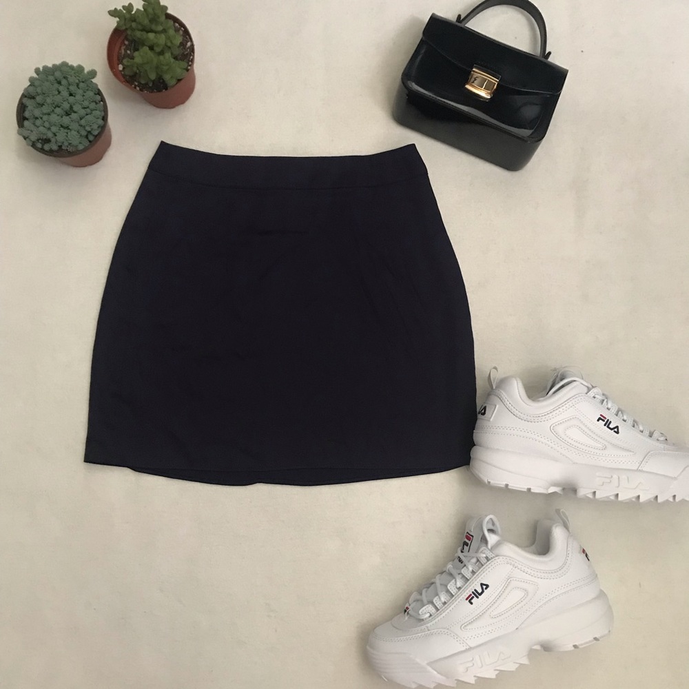 Naked Wardrobe Navy Blue Mini Skirt S